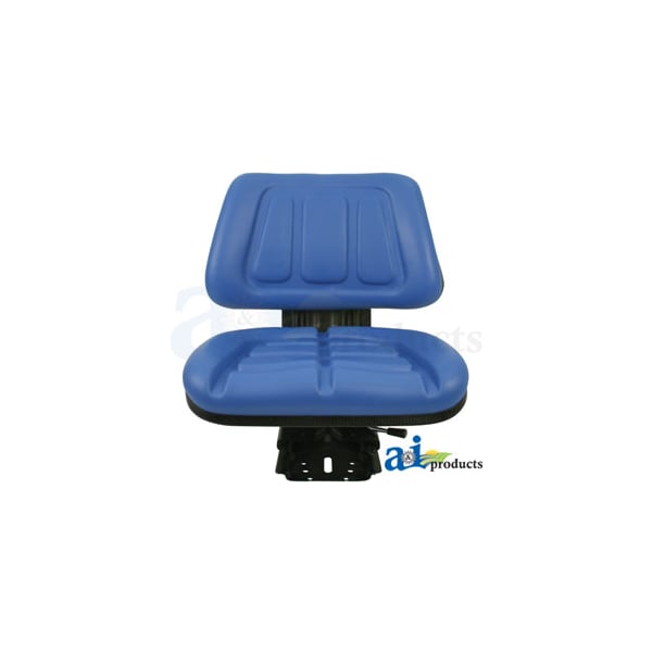Seat W/ Trapezoid Backrest, Blue Vinyl, 265 Lb / 120 Kg Weight Limit 23 X10 X19